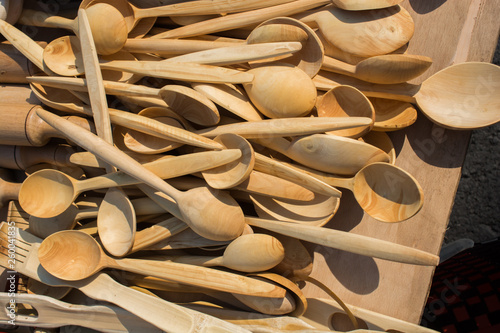  tea spoon made of wood photo
