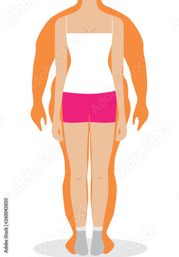 BMI or Body Mass Index Infographic Chart.Vector illustration.