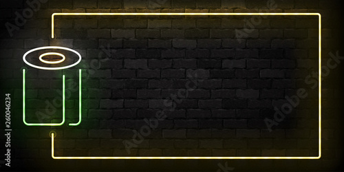 Vector realistic isolated neon sign of Sushi frame logo for template decoration and invitation covering on the wall background. Concept of japanese restaurant and menu offer.