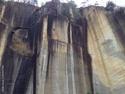 Cliff in Takahata, Yamagata, Japan photo