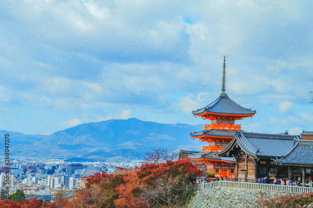 Kiyomizu-dera temple is a zen buddhist temple in autum season and one of the most popular buildings in Kyoto Japan. Kiyomizu-dera temple is a zen buddhist temple in autum season and one of the most popular buildings in Kyoto Japan.