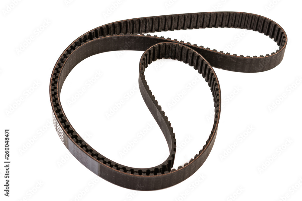 Brand new Timing Belt set isolated above white background. Brand new Timing Belt set isolated above white background.