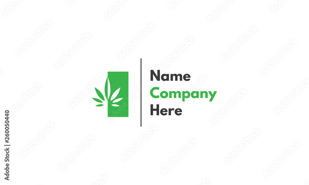 Cannabis Leaf Health Green vector logo design