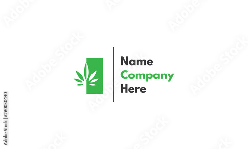 Cannabis Leaf Health Green vector logo design