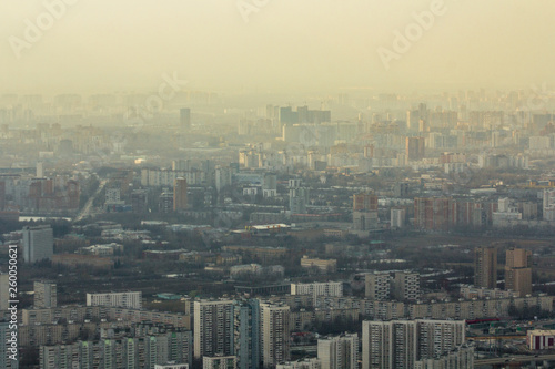 Moscow city buildings view  © Contarez