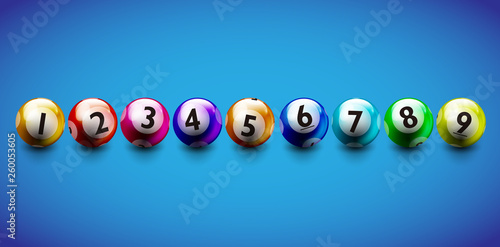 Vector colorful lottery / bingo ball