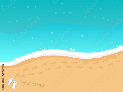 summer beach top view