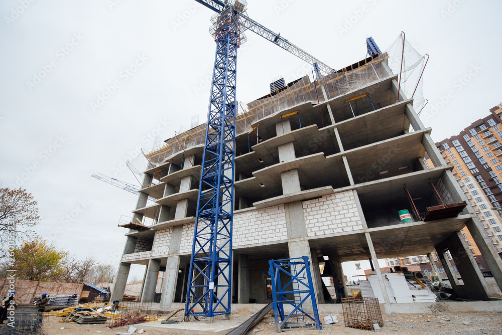 New multi-storey building under construction New multi-storey building under construction