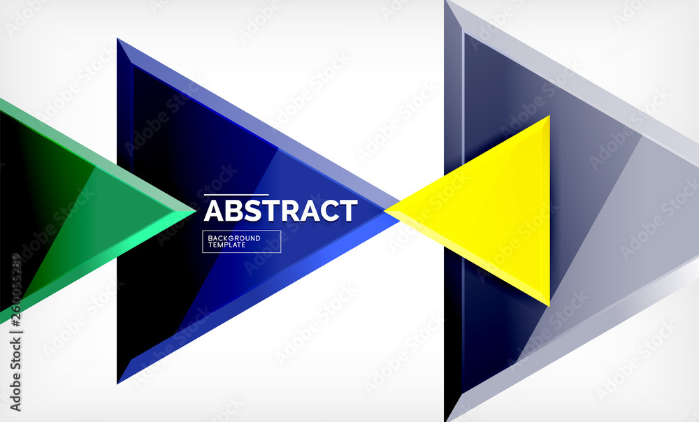 Flying triangles compostion geometric background Flying triangles compostion geometric background