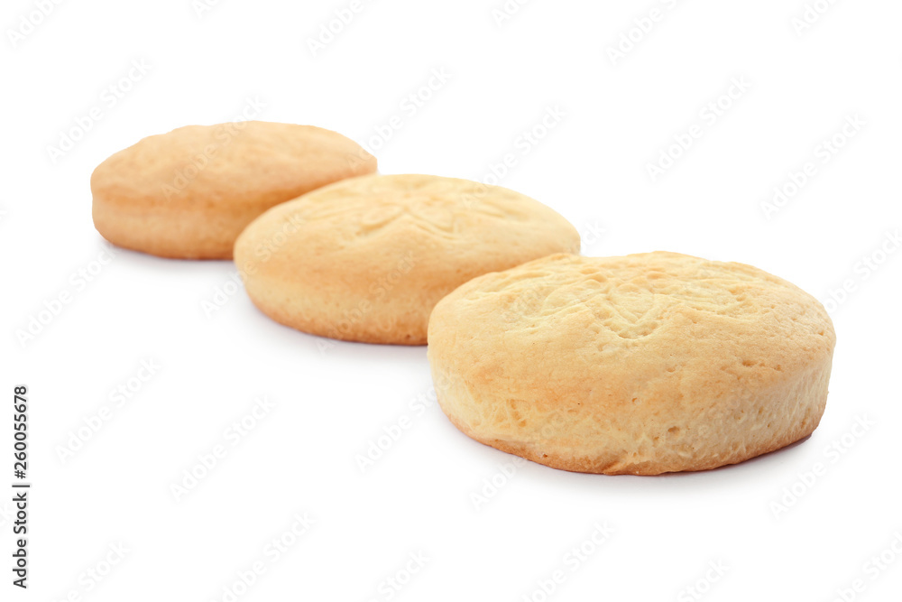 Tasty cookies for Islamic holidays isolated on white. Eid Mubarak Tasty cookies for Islamic holidays isolated on white. Eid Mubarak