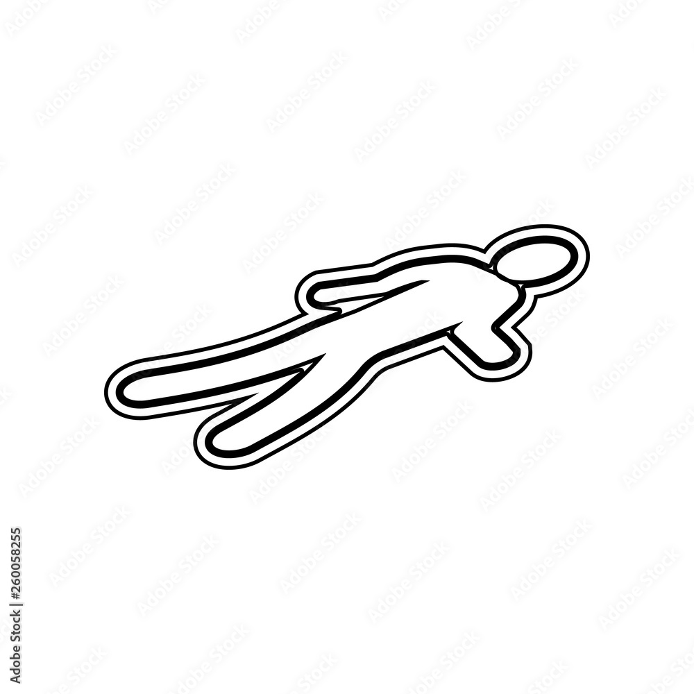 Obraz premium trail of murder icon. Element of Police for mobile concept and web apps icon. Outline, thin line icon for website design and development, app development