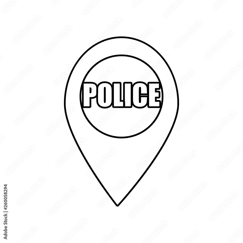 dot on the map of the policeman icon. Element of Police for mobile concept and web apps icon. Outline, thin line icon for website design and development, app development dot on the map of the policeman icon. Element of Police for mobile concept and web apps icon. Outline, thin line icon for website design and development, app development