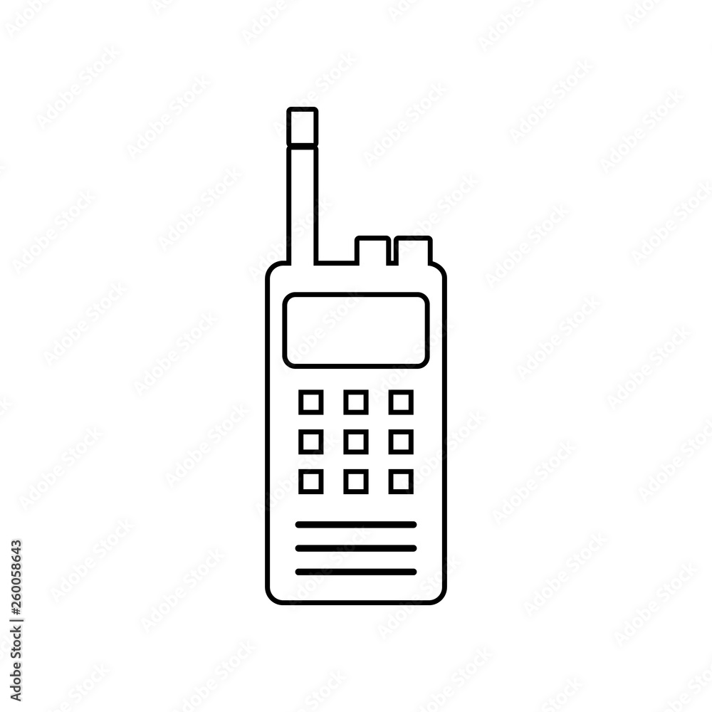 portable radio icon. Element of Police for mobile concept and web apps  icon. Outline, thin line icon for website design and development, app  development vector de Stock | Adobe Stock