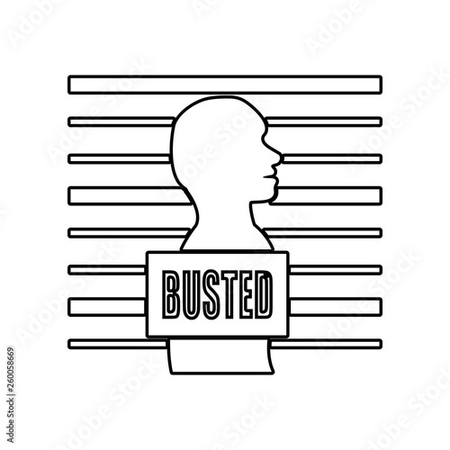 photo of the criminal icon. Element of Police for mobile concept and web apps icon. Outline, thin line icon for website design and development, app development