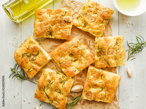 Foto Traditional italian focaccia