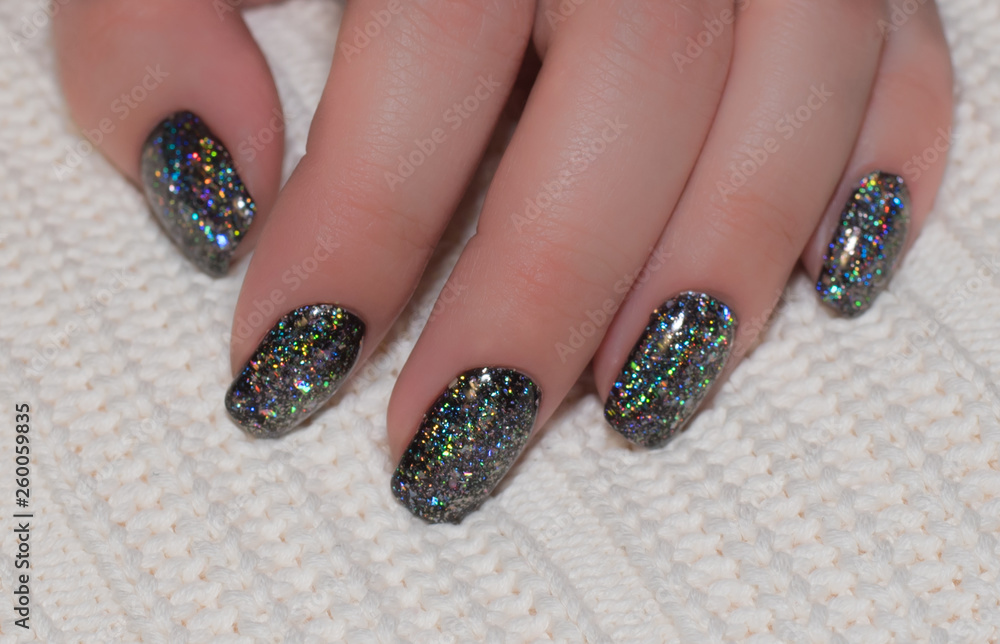 black chameleon universe manicure black chameleon universe manicure