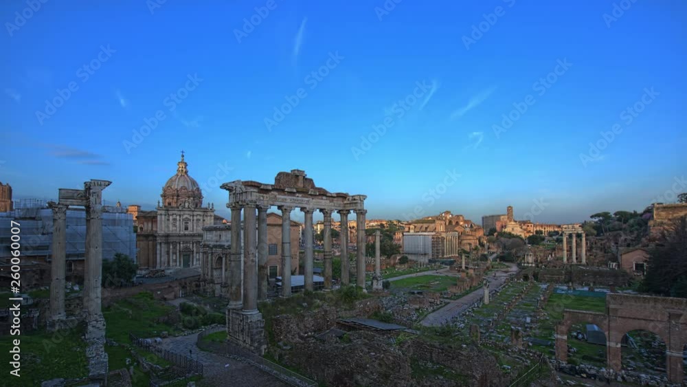 Roman Forum, Rome , Italy Day to Night Time Lapse Transition. Roman Forum, Rome , Italy Day to Night Time Lapse Transition.