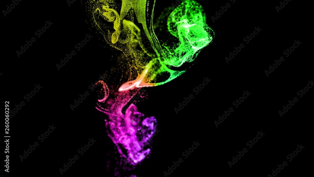 4k glow particles move in a stream of liquid in front of the camera in slow motion. 3d ink effect for luminous particles, advection. Use luma matte as alpha channel to cut particles. Multicolored 7 4k glow particles move in a stream of liquid in front of the camera in slow motion. 3d ink effect for luminous particles, advection. Use luma matte as alpha channel to cut particles. Multicolored 7