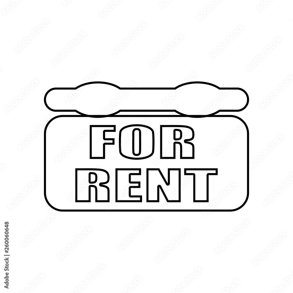 a sign on renting a house icon. Element of zoo for mobile concept and web apps icon. Outline, thin line icon for website design and development, app development a sign on renting a house icon. Element of zoo for mobile concept and web apps icon. Outline, thin line icon for website design and development, app development
