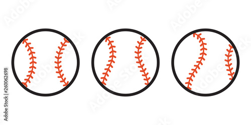 Baseball Ball icon Vector symbol sport illustration cartoon