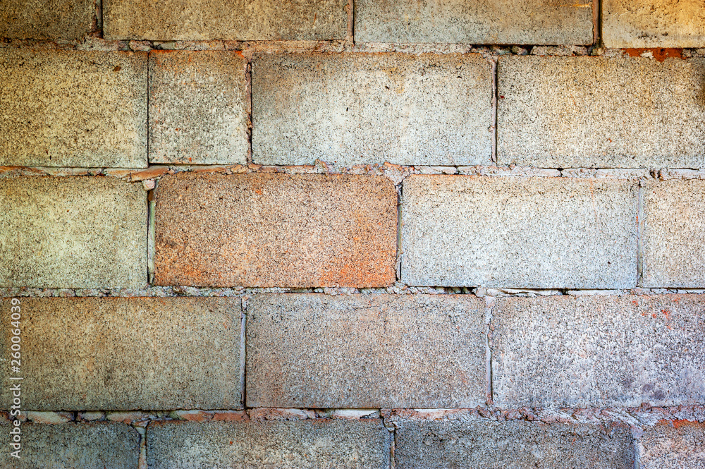 Fototapeta premium Brick wall is not plastered.