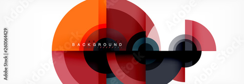 Circle abstract background with triangular shapes for modern design, cover, template, brochure, flyer.