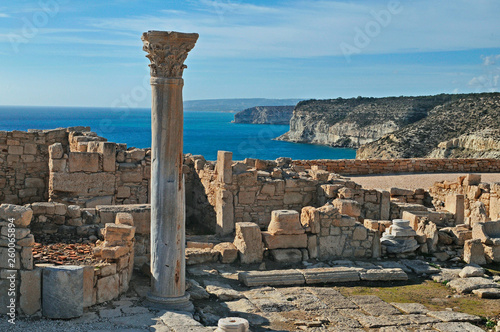 Fotografie Classical ruins of the ancient cultural centre of the 12th century BC at Kourion Limassol Cyprus