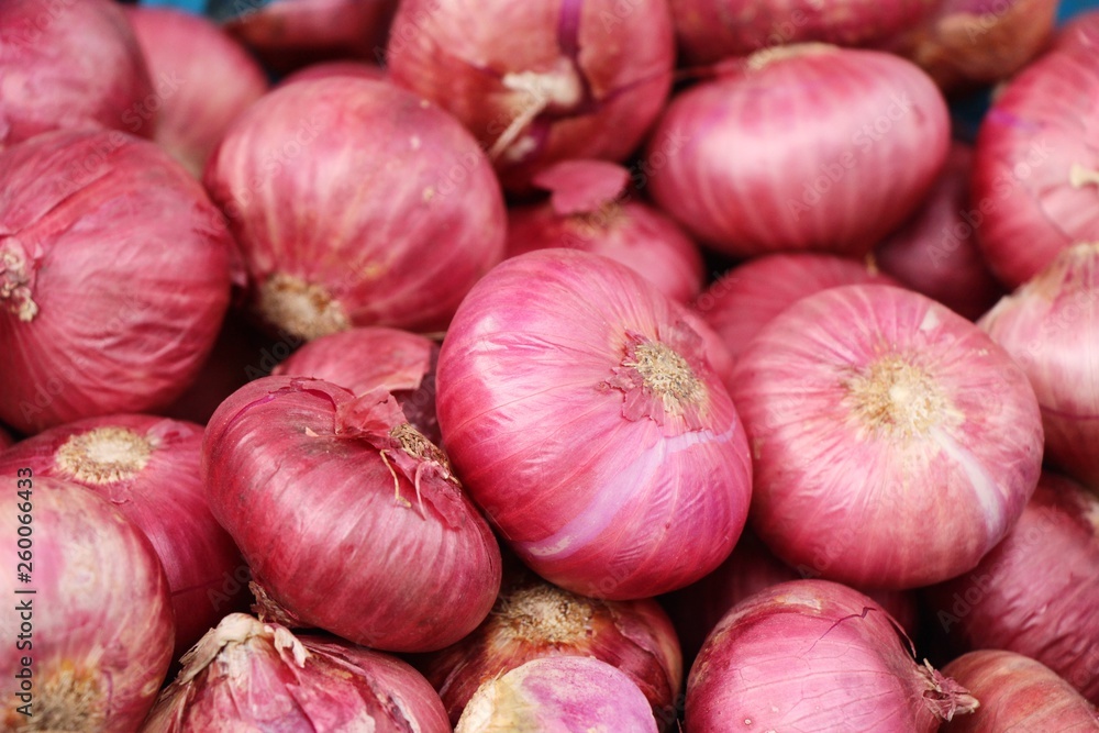 Shallot - asia red onion at street food Shallot - asia red onion at street food