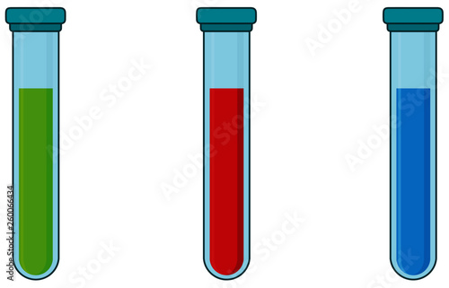 Lined Test-tube vector science