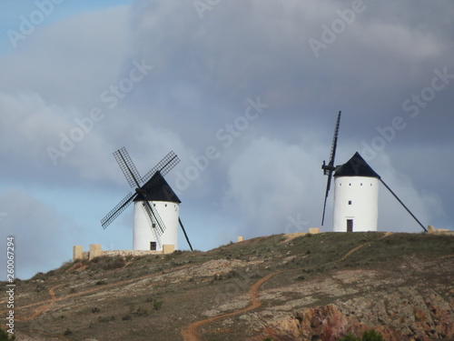 Beautiful windmills very old and that describe a very Spanish landscape