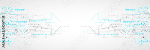 Abstract technological background with various elements. Structure pattern technology backdrop. Vector
