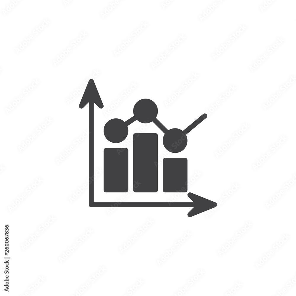 Statistics bar diagram vector icon. filled flat sign for mobile concept and web design. Business Chart, presentation glyph icon. Symbol, logo illustration. Pixel perfect vector graphics