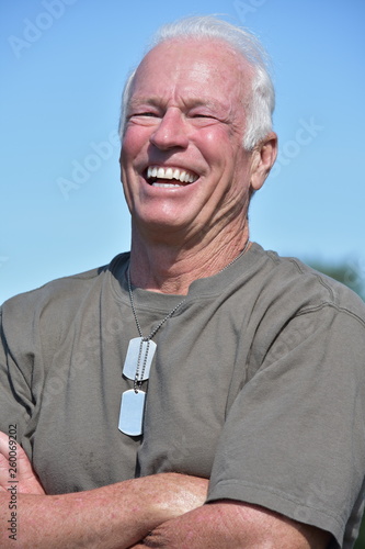 Army Male Veteran Smiling
