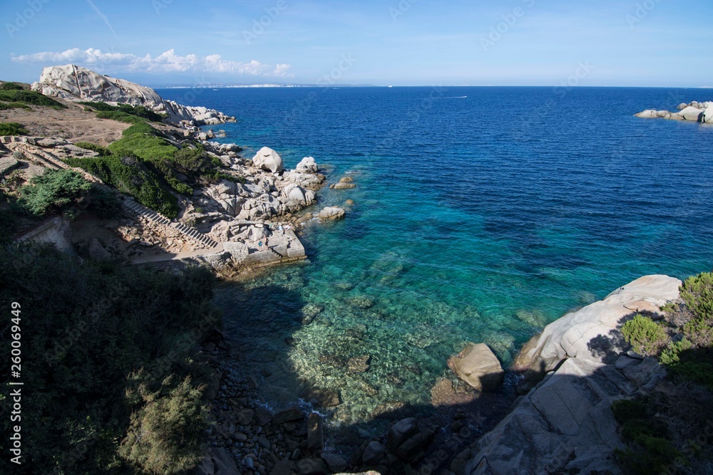 Panorama of Cala Spinosa in Sardinia