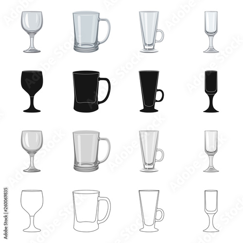 set of glasses and drinks