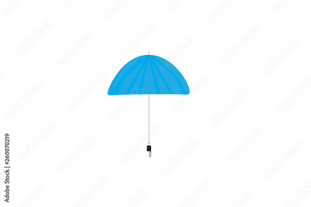 Blue umbrella with a white background
