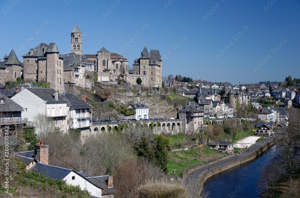 Scenic view of a french medieval town