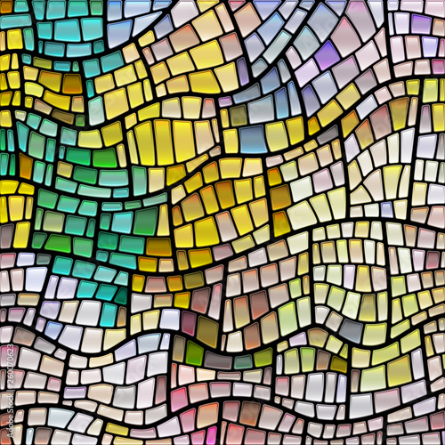 abstract vector stained-glass mosaic background