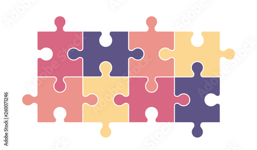 Set of puzzle pieces