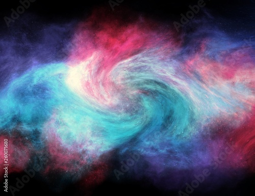 Space colorful nebula galaxy. Illustration for use in concept of science background