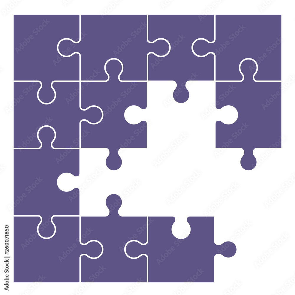 Set of puzzle pieces Set of puzzle pieces