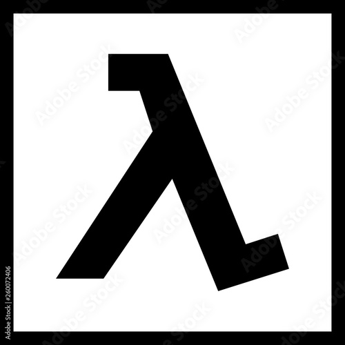 Modern  application icon in black and white