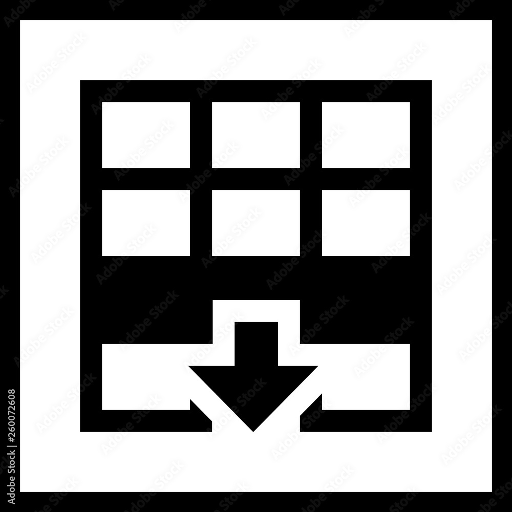Modern application icon in black and white Modern application icon in black and white