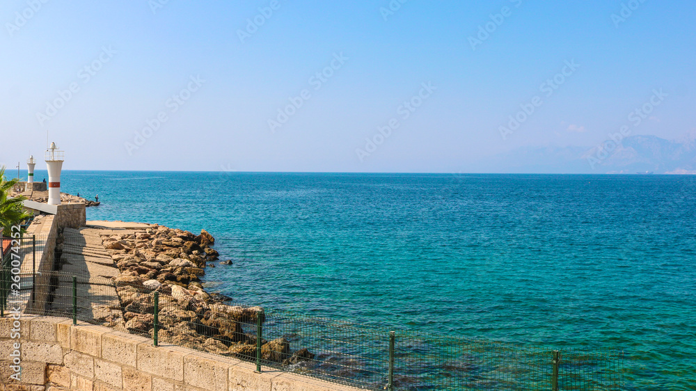 View from the Antalya Marina, Turkey. Shoot in July 2018.