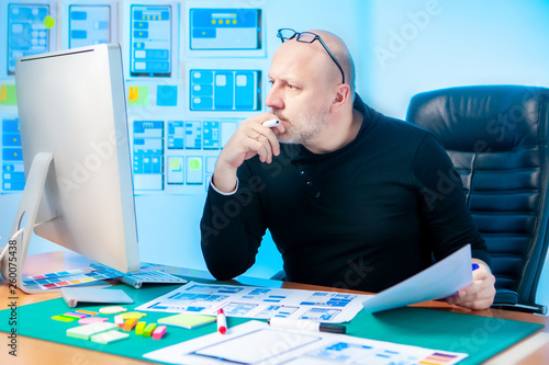 Middle aged designer. Devel...