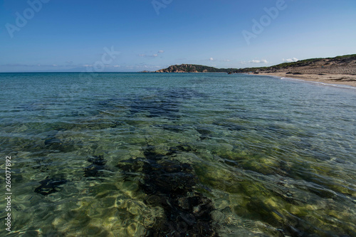 Panorama of Lu Litarroni Beach in Sardinia