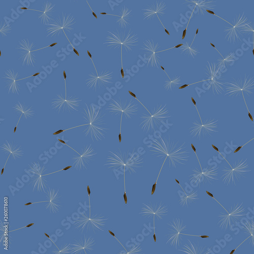 seamless wallpaper with dandelions, vector