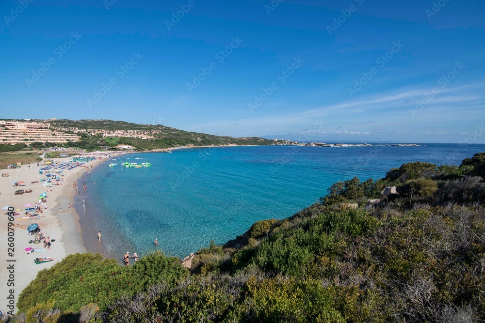 Panorama of the Marmorata Beach in Sardinia Panorama of the Marmorata Beach in Sardinia