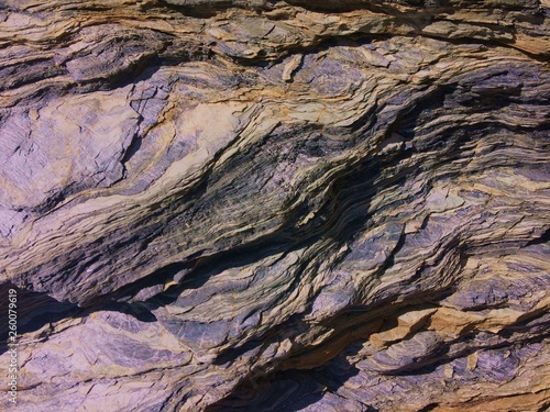 close-up on a schist surface