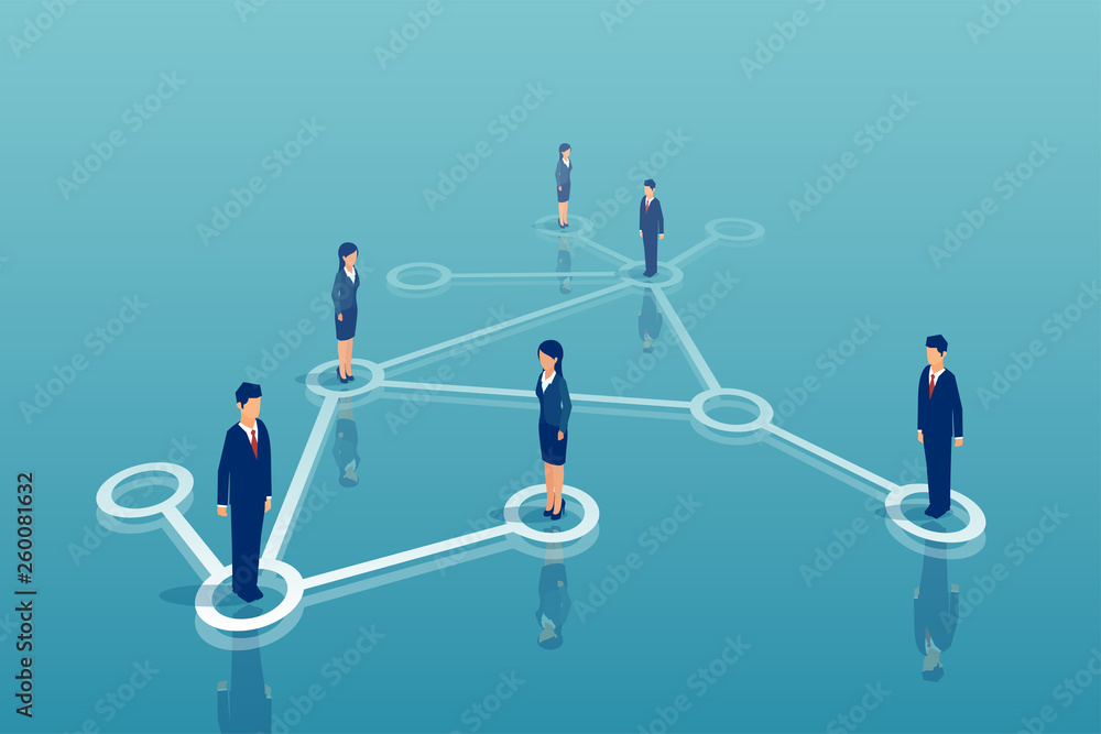 Vector of group of businesspeople networking Vector of group of businesspeople networking